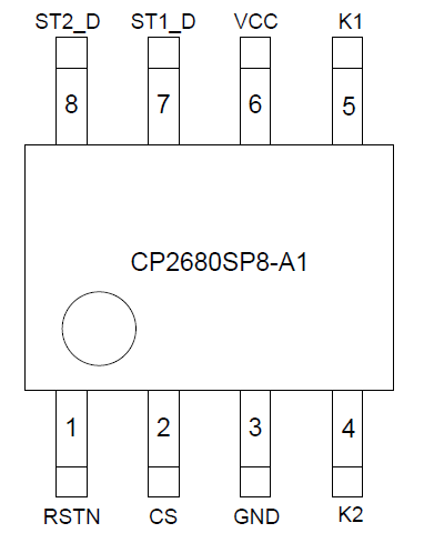 CP2680SP8-A1 启攀微2键触摸按键IC 触摸芯片