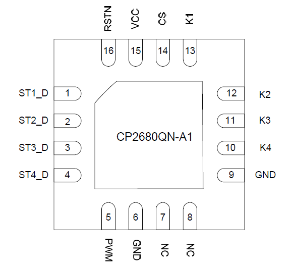 CP2680QN-A1 启攀微4键触摸按键IC 触摸芯片