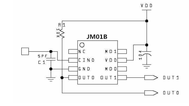 JM01B替代DLT8T02音乐花盆触摸方案