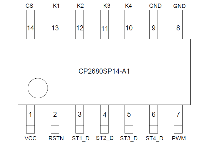 CP2680SP14-A1 启攀微4键触摸按键IC 触摸芯片