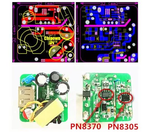 芯朋PN8370 5V/2.4A充电器电源应用方案-六级能效